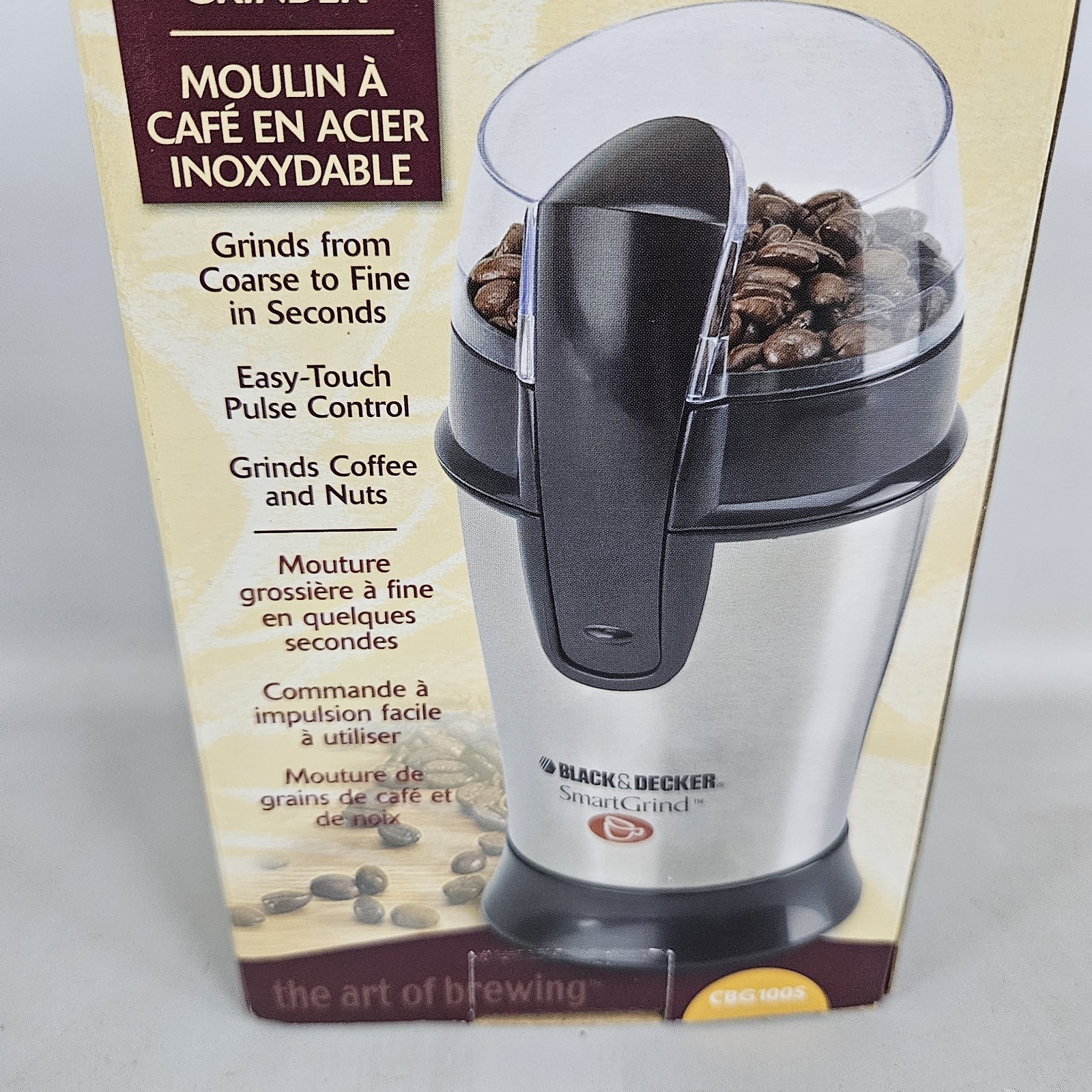 Black & Decker Coffee Bean Grinder Smart Grind Pulse Control Easy Touch In Box gallery