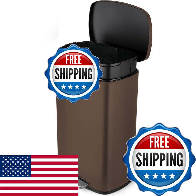Comfycorner 8 Gal Kitchen Trash Can 30L Recycling Or Garbage Bin Brushed gallery