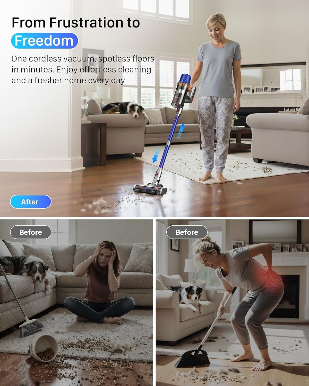 IXLION TV109S Cordless Stick Vacuum Cleaner 550W 45KPa with HEPA - Indigo *NEW* gallery