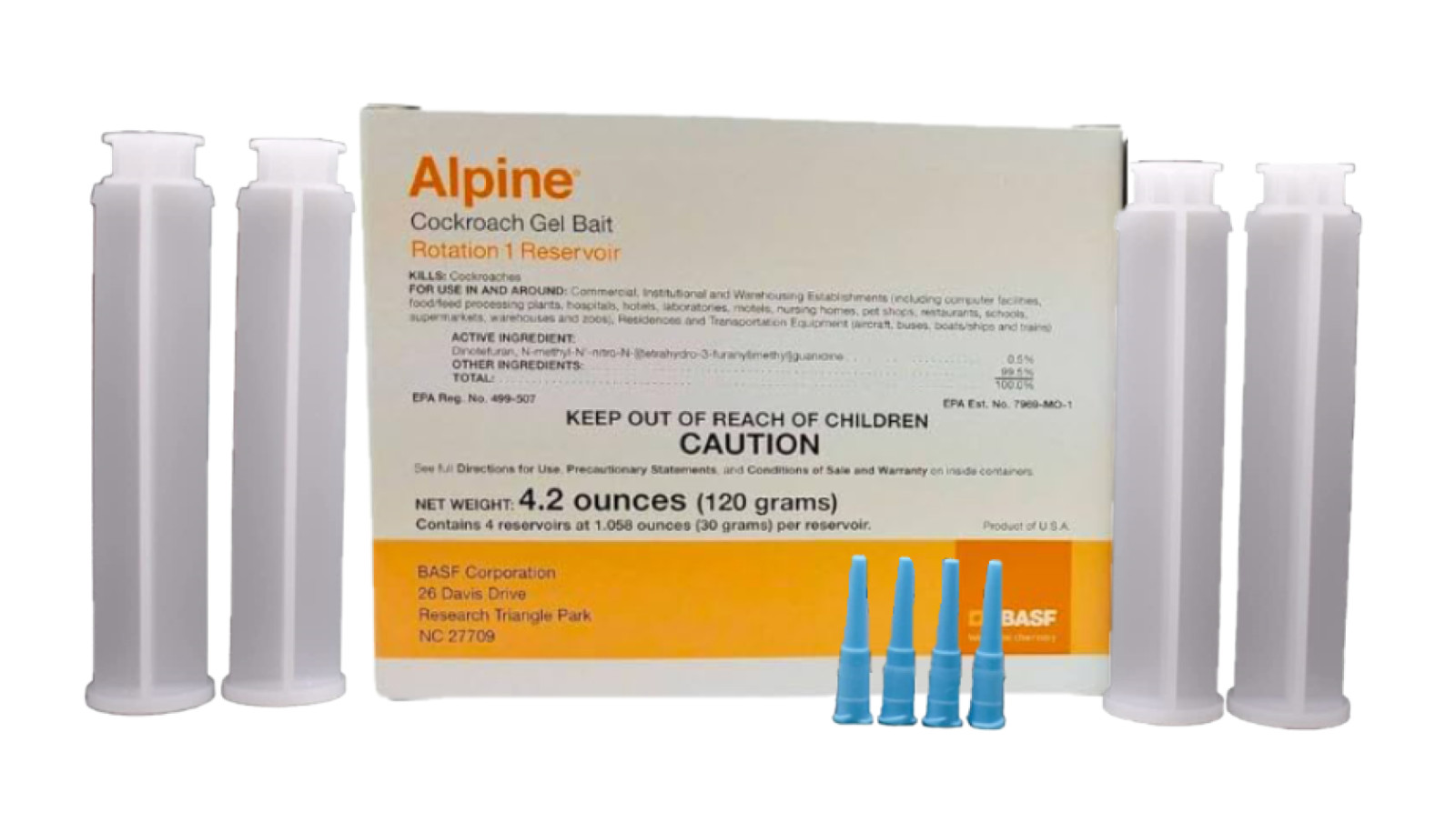 Alpine Cockroach Gel Bait Rotation 1 By BASF 4 x 30g Tubes + 4 Tips + 4 Plungers gallery