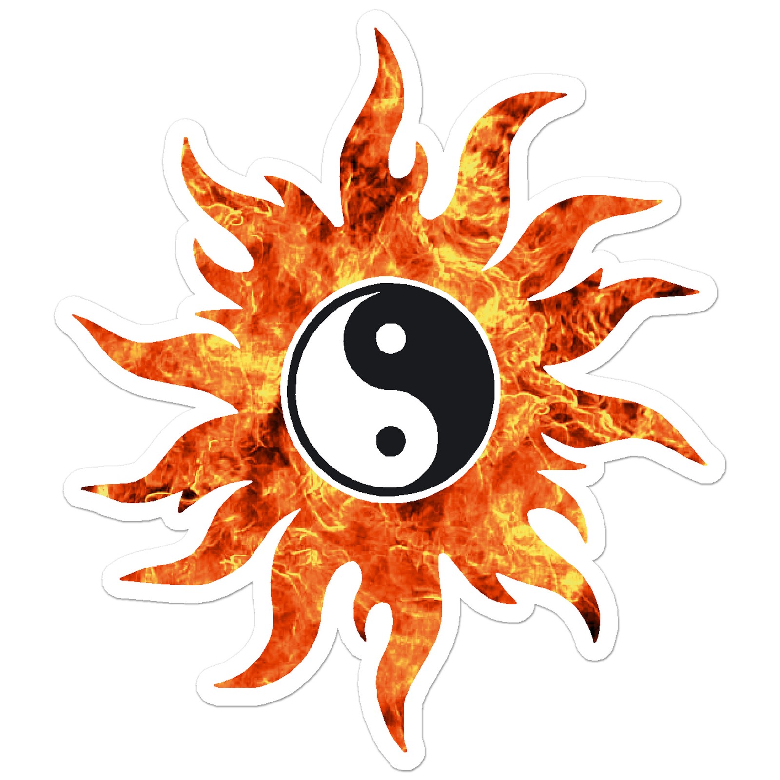 Yin Yang Sun - Vinyl Decal Sticker - Car Window Laptop - ebn12050 gallery