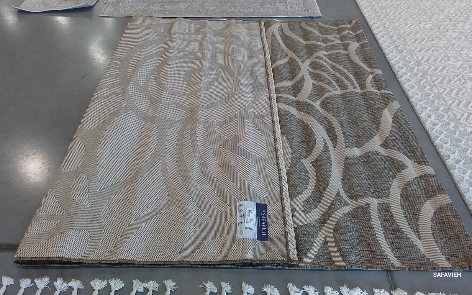 COFFEE / SAND 6'-7" x 9'-6" Back Stain Rug, Reduced Price 1172789768 CY5141B-6 gallery
