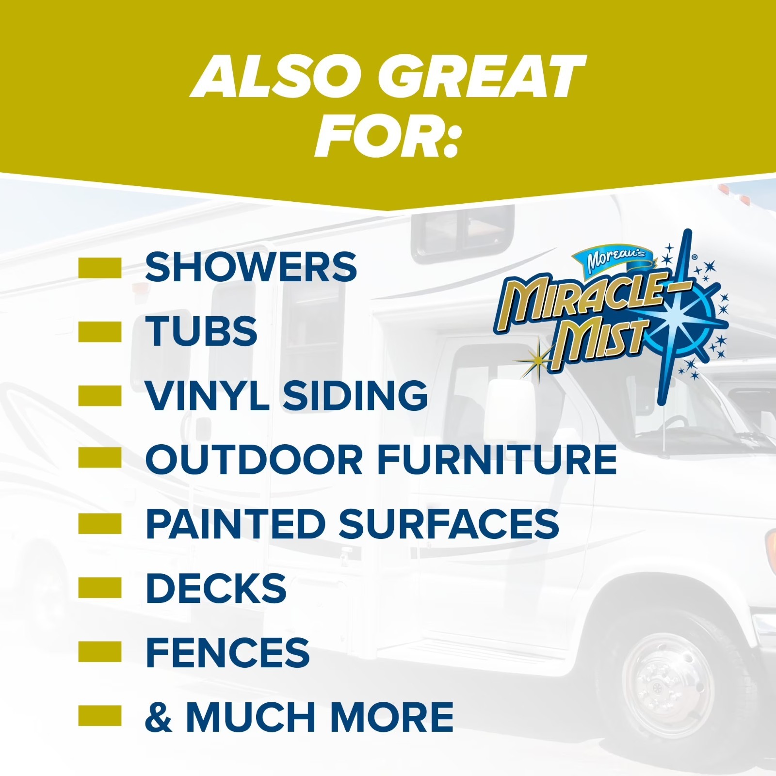 Miraclemist Instant Mold and Mildew Spray Remover for RV and Boat Exterioran gallery