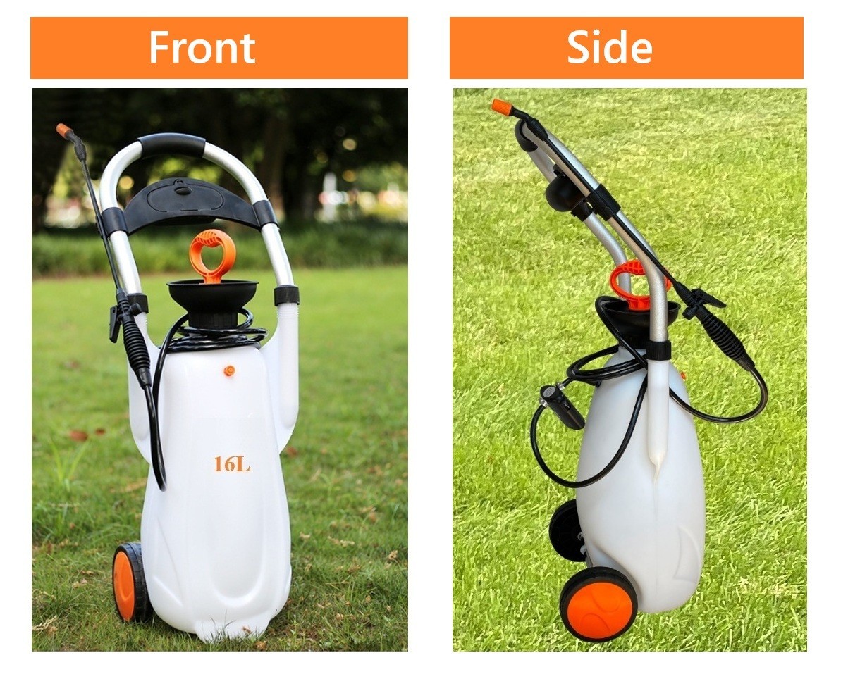 FIVO 4.23 Gallon Battery Powered Sprayer Hand Cart on Wheels for Lawn & Garden gallery