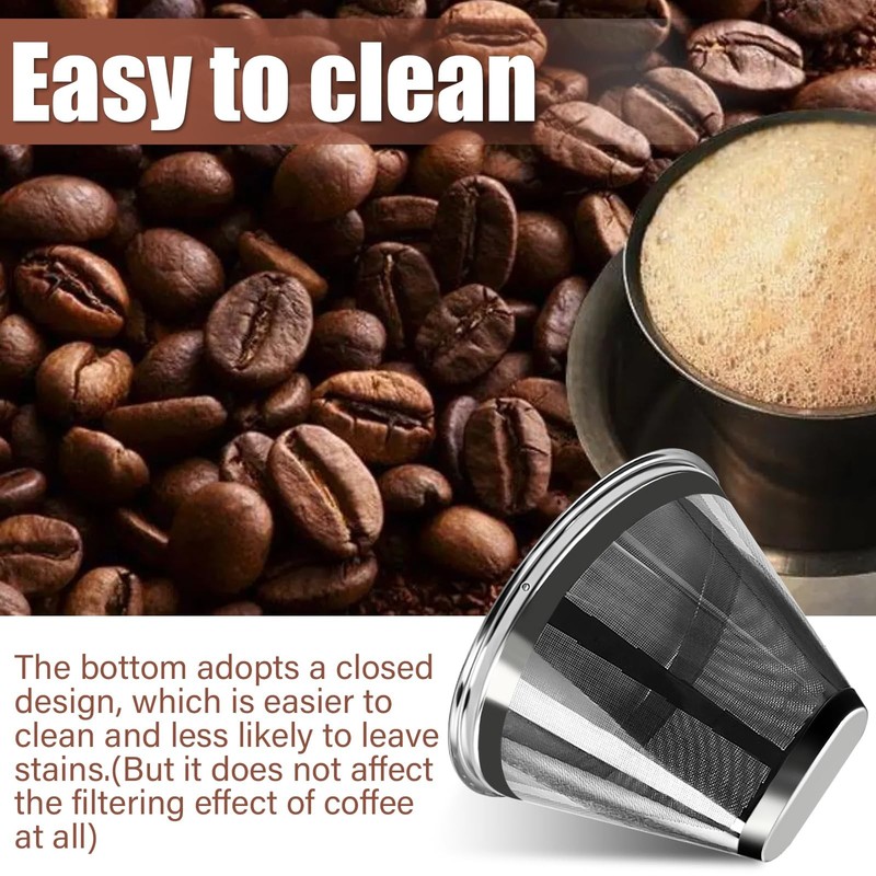 #4 Coffee Filter Reusable Stainless Steel Compatible Technivorm Moccamaster gallery