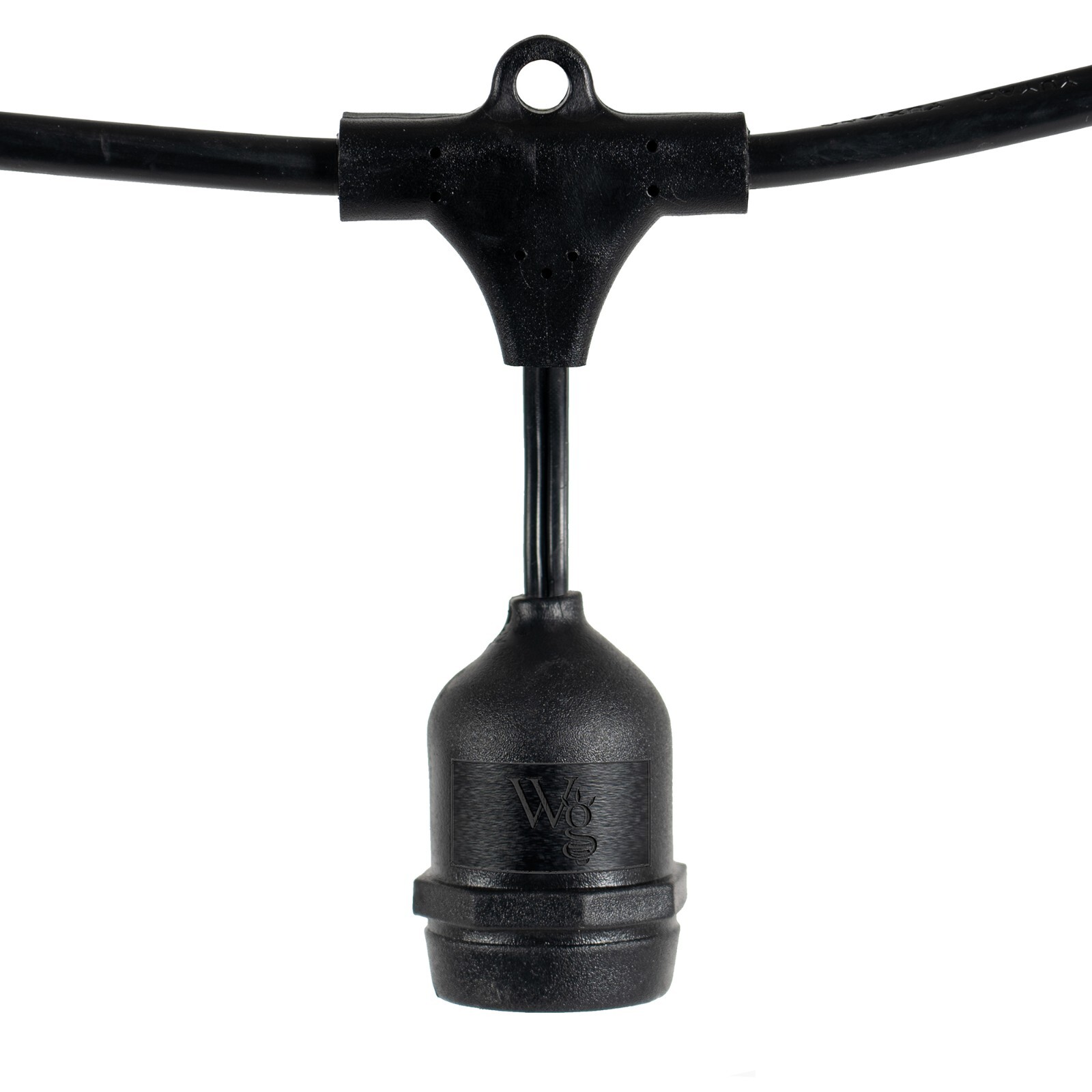 Commercial Grade SJTW E26 Heavy Duty Patio Light Stringer with Suspended Drops gallery
