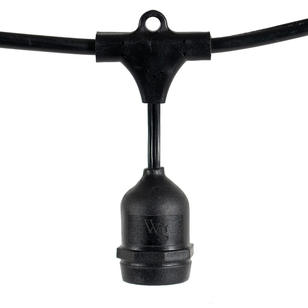 Commercial Grade SJTW E26 Heavy Duty Patio Light Stringer with Suspended Drops