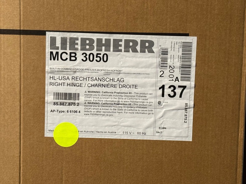 Liebherr 30" Built In Smart Refrigerator 14.5 Cu Ft Monolith MCB3050 PANEL READY gallery