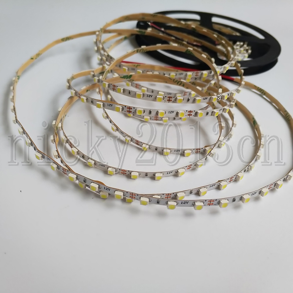 3mm Width 12V 3528 LED Flexible Strip Light Tape Narrow 96LEDs /m Non Waterproof gallery