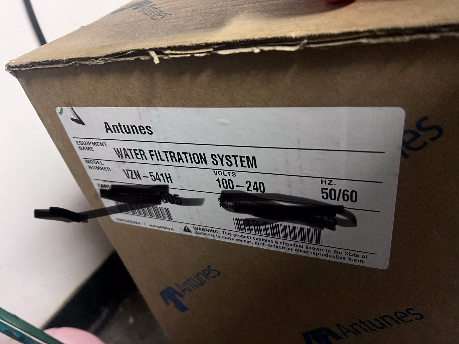 New Antunes VZN-541H Water Filtering System 8 Gal. (30 Liters) Per Minute 10W gallery