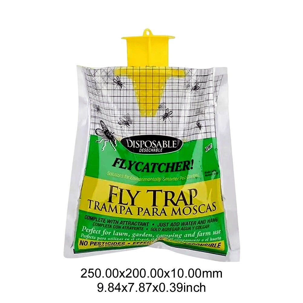 10 Pack Outdoor Fly Traps, Disposable Non Toxic Hanging Catcher Killer Large Bag gallery