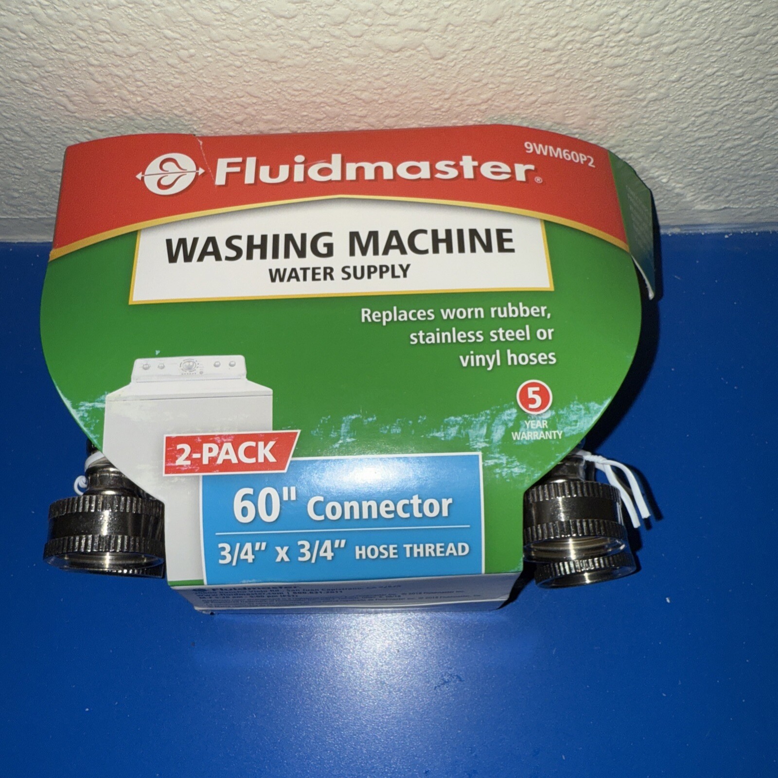 Fluidmaster 60" Washing Machine Water Supply Hoses 9WM60P2 gallery