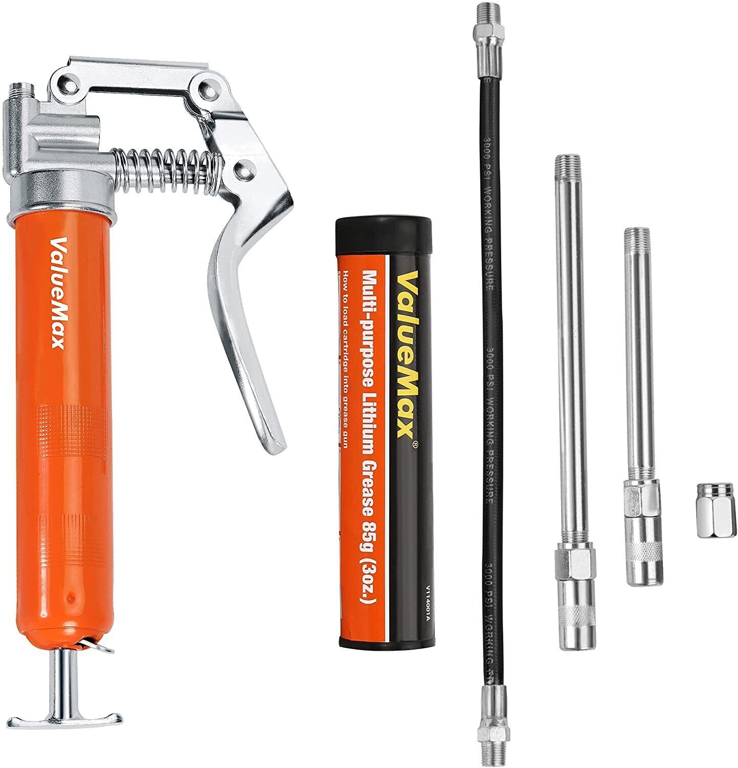 ValueMax Mini Pistol Grip Grease Gun Kit 3000 PSI Fit for Automotive Marine gallery