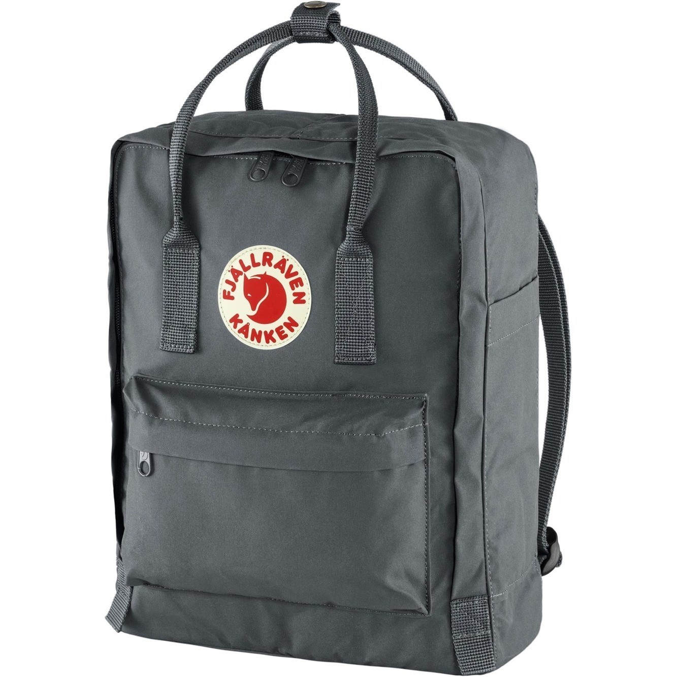 Mini Fjallraven Kånken Backpack - Gray with Red Logo 2