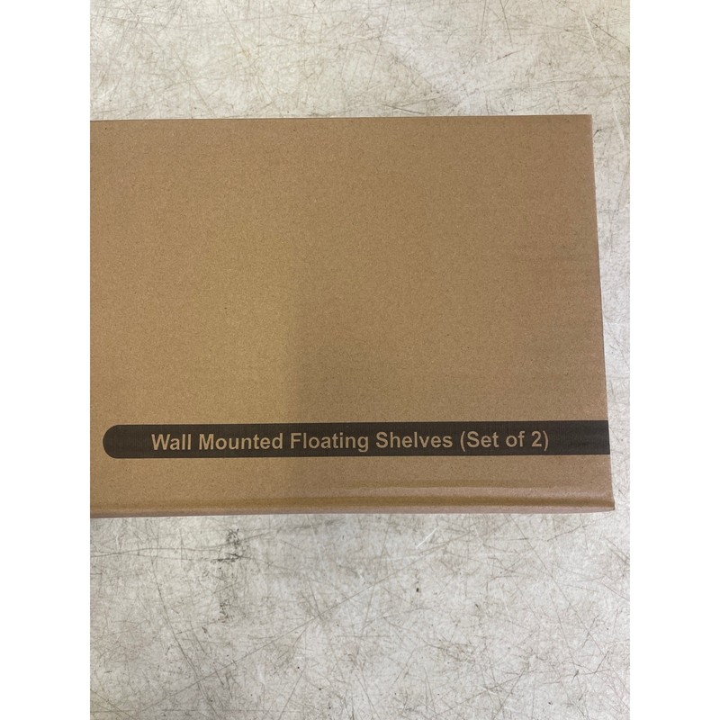 2-Pack Floating Wall Shelves Black 24x8x1.5" Invisible Brackets, Modern Storage gallery