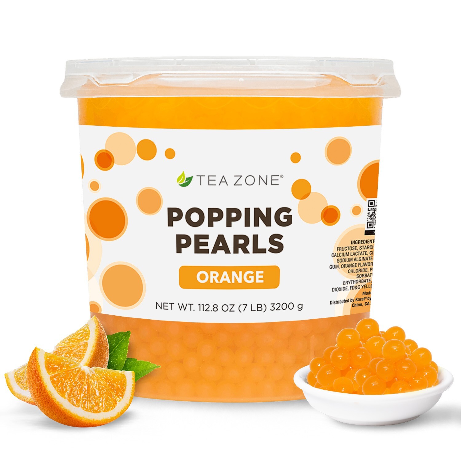 Tea Zone Orange Popping Pearls/Bursting/Popping Boba(B2052, 7 lbs) for Boba Tea gallery