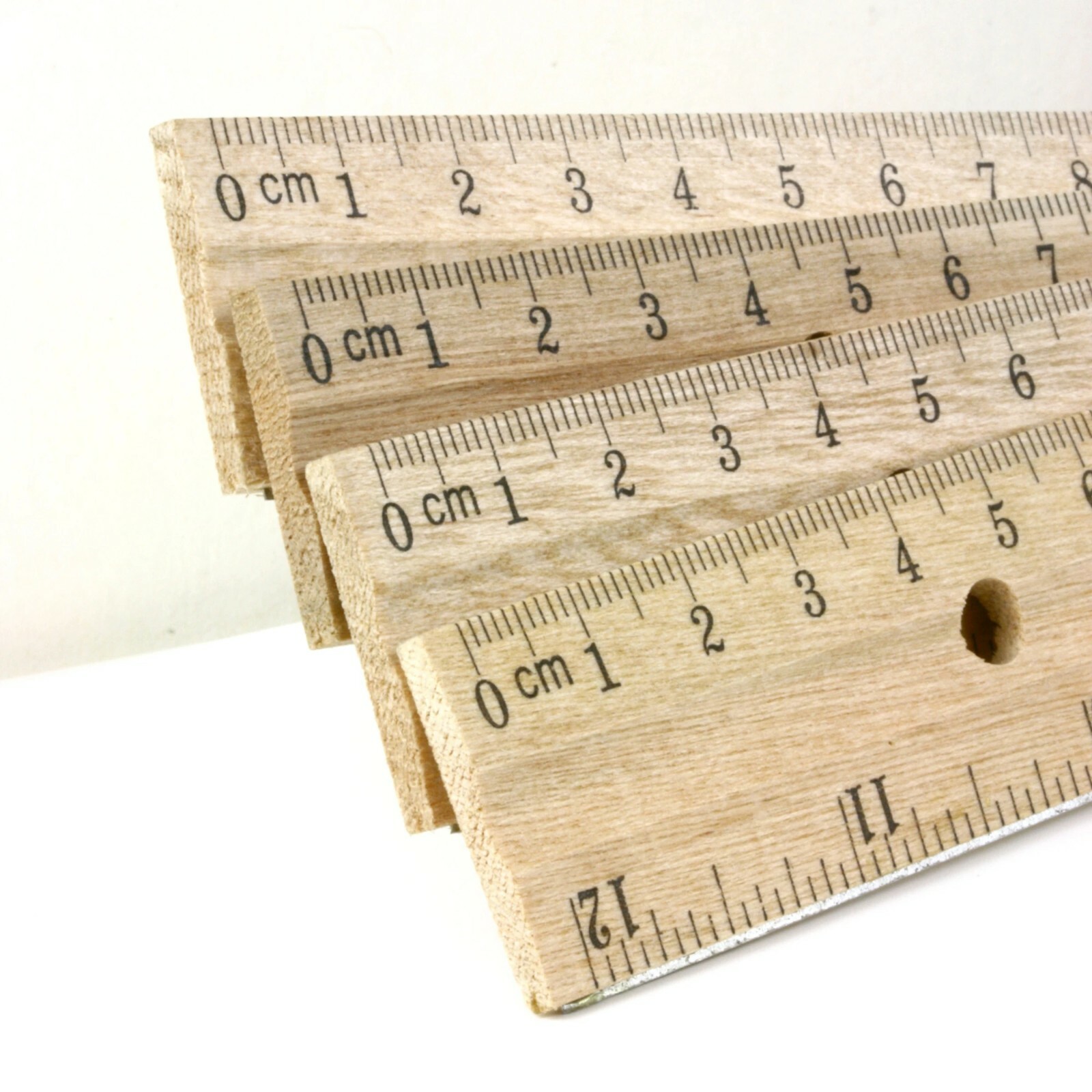 3 pcs Wooden Ruler, 12 Inch, 3/Pack 30 cm Feature holes use in three-ring Binder gallery