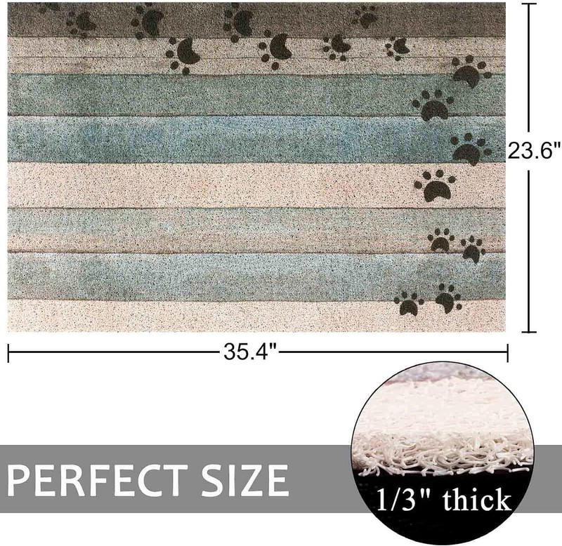 Polyvinyl Chloride Doormat - Stylish Bathroom/Kitchen Floor Mat with Fun Design gallery