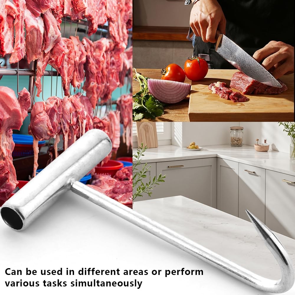 7.87 Inch T-Handle Meat Boning Hook 3 Pack Meat Hooks for Butchering T Shaped... gallery