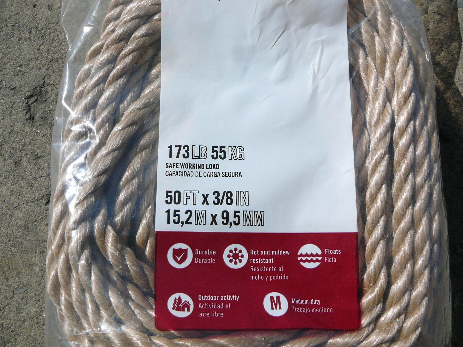 3/8" x 50' Ladder Rope Light & Strong Poly Extension Ladder Replacement Line gallery