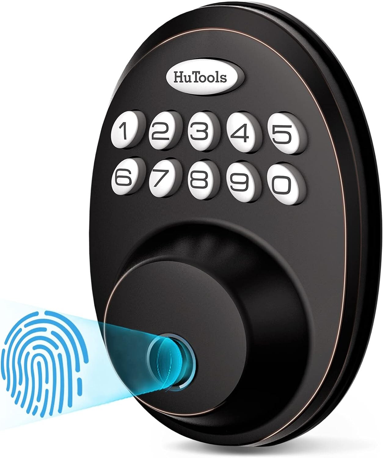 Biometric Electronic Keyless Entry Door Deadbolt Lock Fingerprint with Keypads gallery