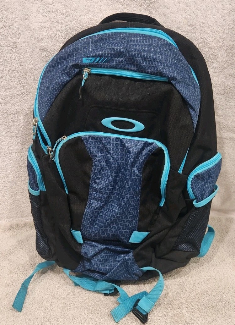 Oakley Backpack Black Turquoise Blue **EXCELLENT**