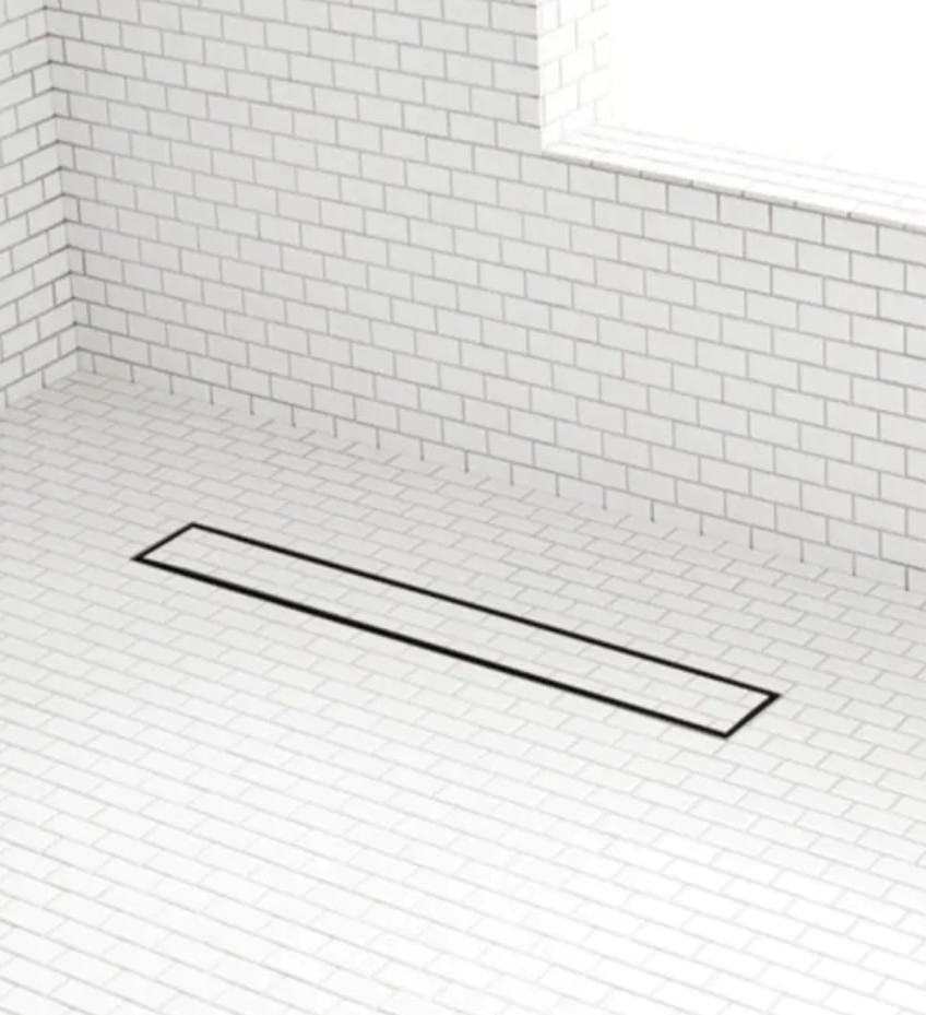 Signature Hardware 40" Cohen Tile-In Linear Shower Drain-MATTE BLACK (No Flange) gallery