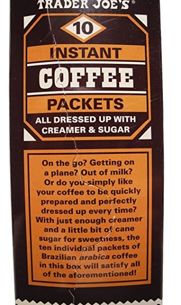 6 Packs Trader Joe's Instant Coffee Packets with Creamer & Sugar 4.2oz Each Pack gallery