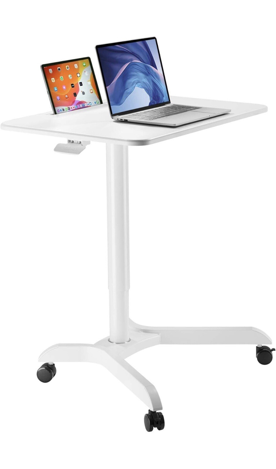 AVLT Pneumatic Mobile Laptop Desk Cart  NEW - WHITE gallery