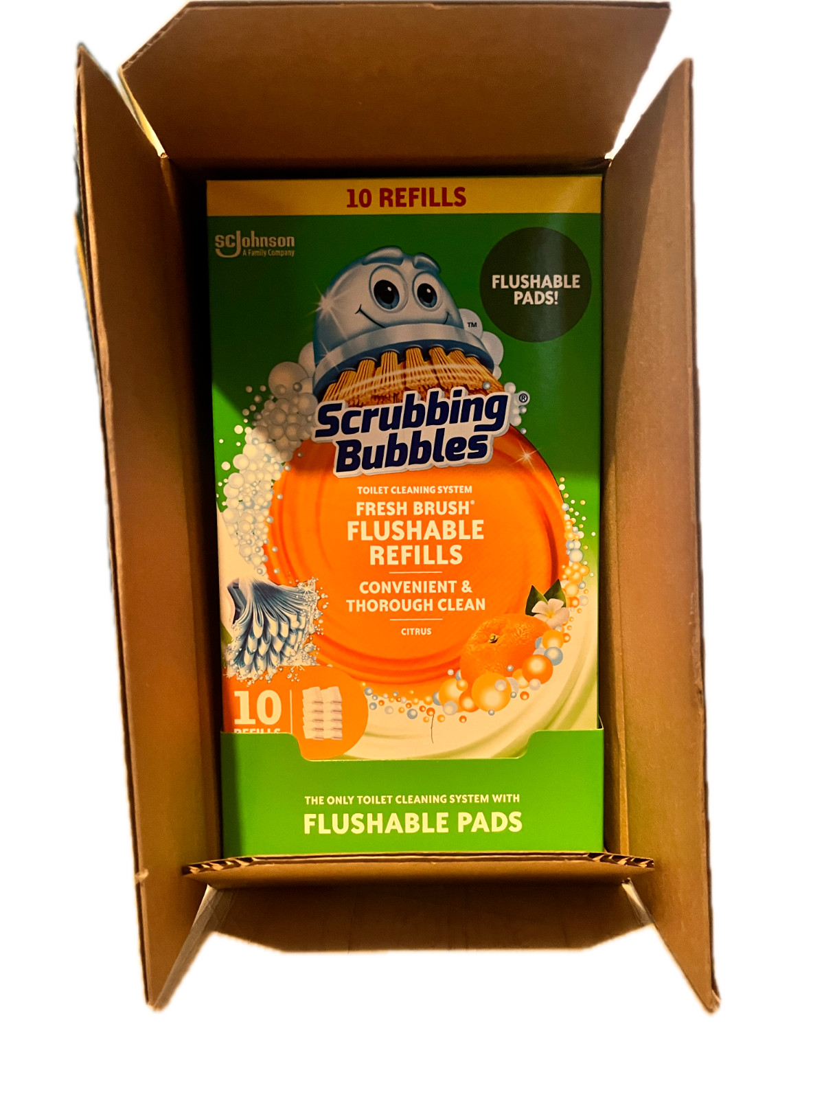 Scrubbing Bubbles Fresh Brush Flushable Refill Pads 120ct Toilet Cleaner Heads gallery