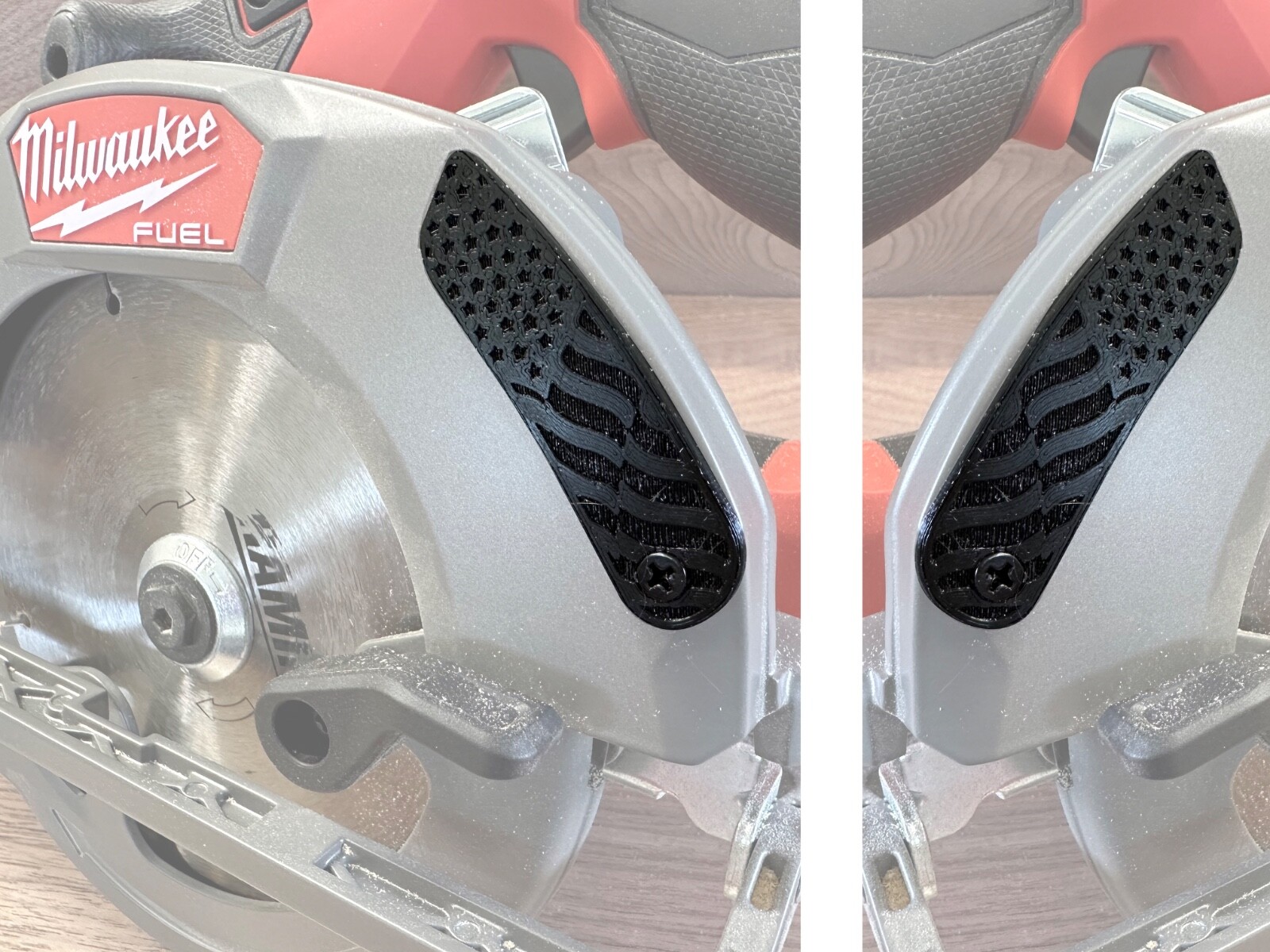 Milwaukee 2833 & 2834 Circular Saws - Dust Port Deflector Cover Block v2 gallery