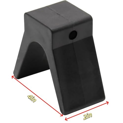 V-Shape Boat Trailer Bow Stop, 2" Width 4" V-Span Rubber Bow y Block, V-Style gallery