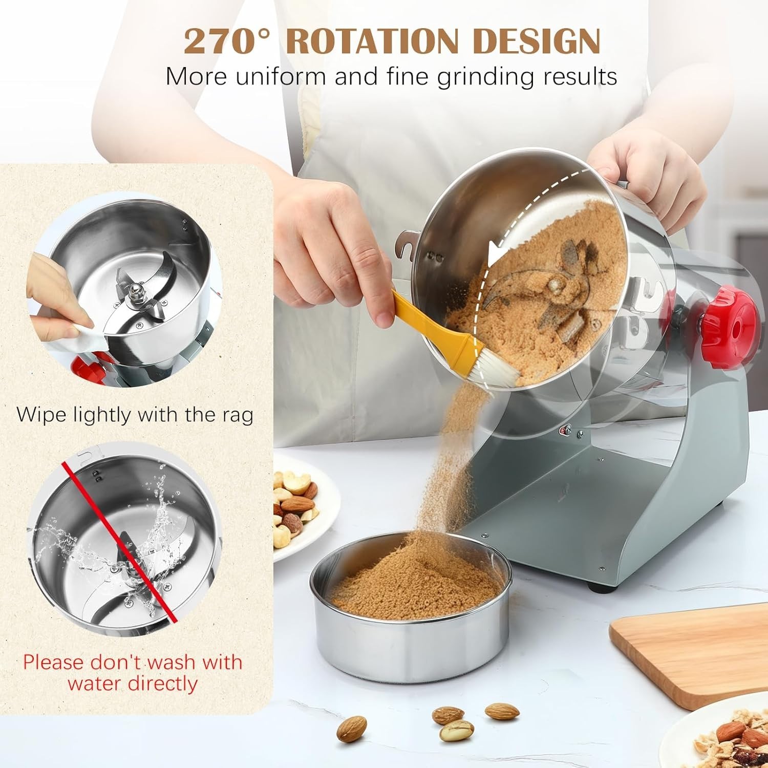 High-Speed 800G Electric Grain Grinder Mill & Spice Coffee Pulverizer 2000W gallery
