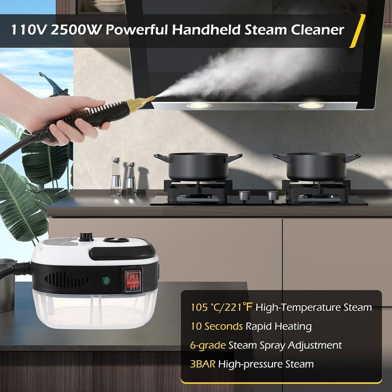 Handheld High Temp Steam Cleaner High Pressure Household Cleaning Machine 2500W gallery