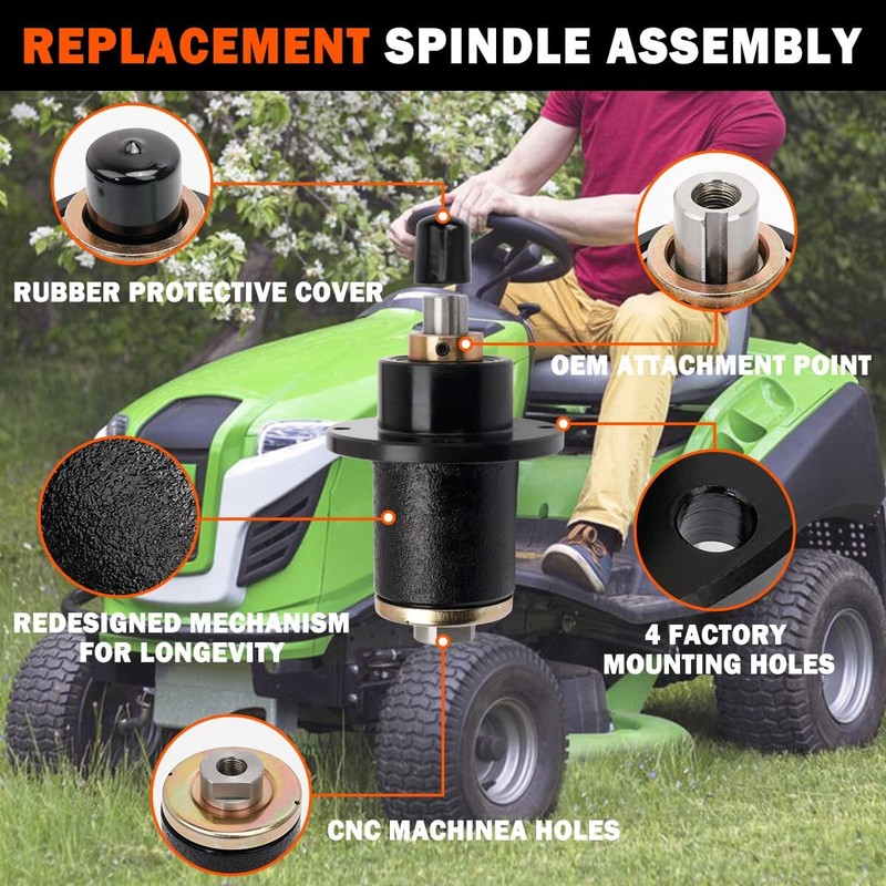 3 Spindle Assembly For Bad Boy Maverick 48", 54" 60"deck 037601500 037-6015-50 gallery