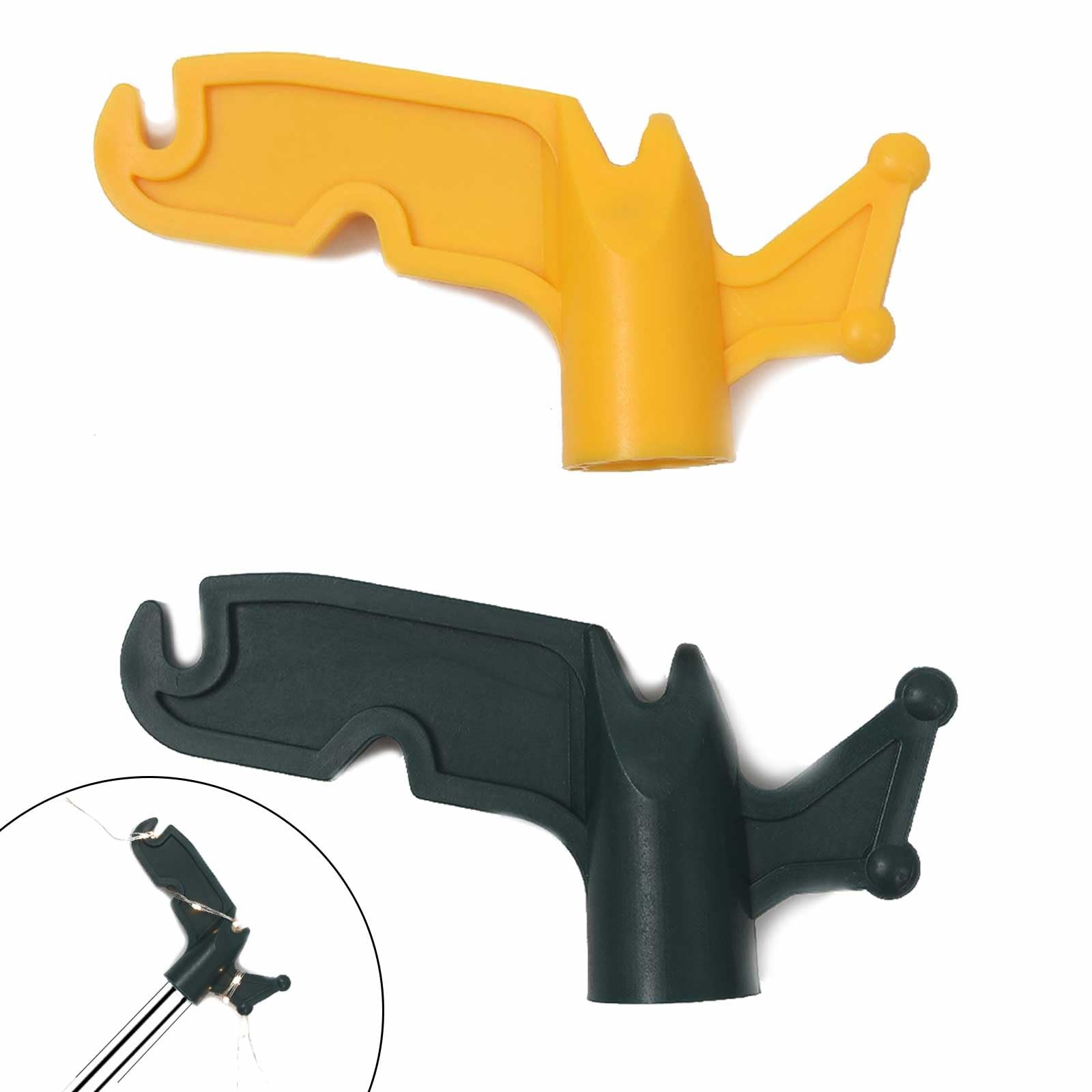 TonGass (2-Pack Multi-Purpose Plastic Utility Hook Attachment for Poles-Screw... gallery