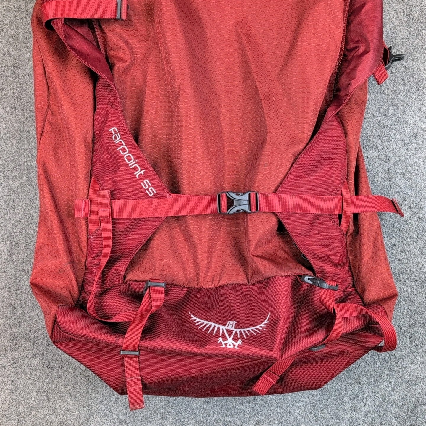 Osprey Farpoint 55 Backpack - Jasper Red - With NO Zip Off Daypack 3
