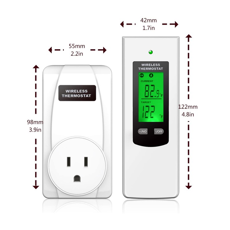 Programmable Wireless Plug in Thermostat Outlet, Electric Thermostat Controlled gallery
