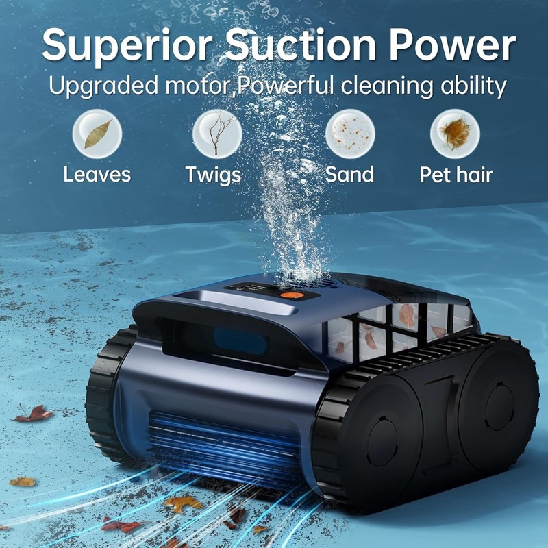 180Min Senlintech Cordless Robotic Pool Cleaner for Inground & Above Ground Pool gallery