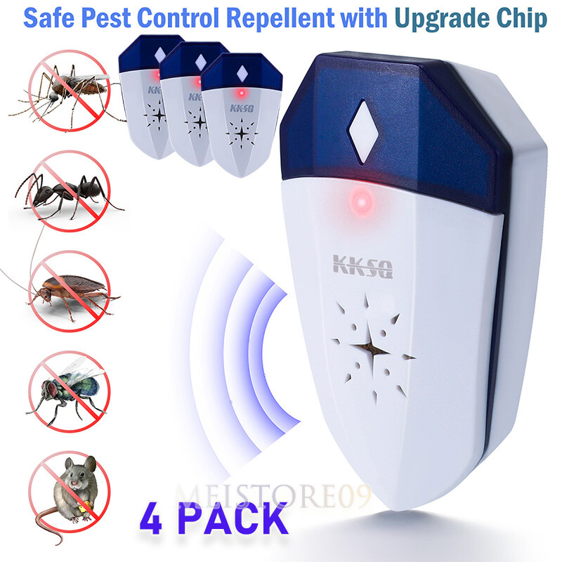 4 Pack Ultrasonic Plug In Pest Repeller Deter Mouse/Mice/Rat/Insect Repellent US gallery