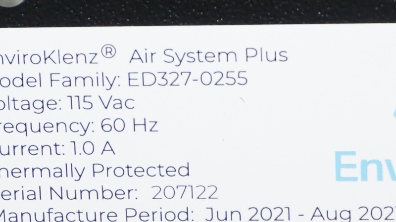 ENVIROKLENZ MOBILE AIR SYSTEM PLUS-=UV MODEL=- HEPA AIR PURIFIER ED327-0255-00BL gallery