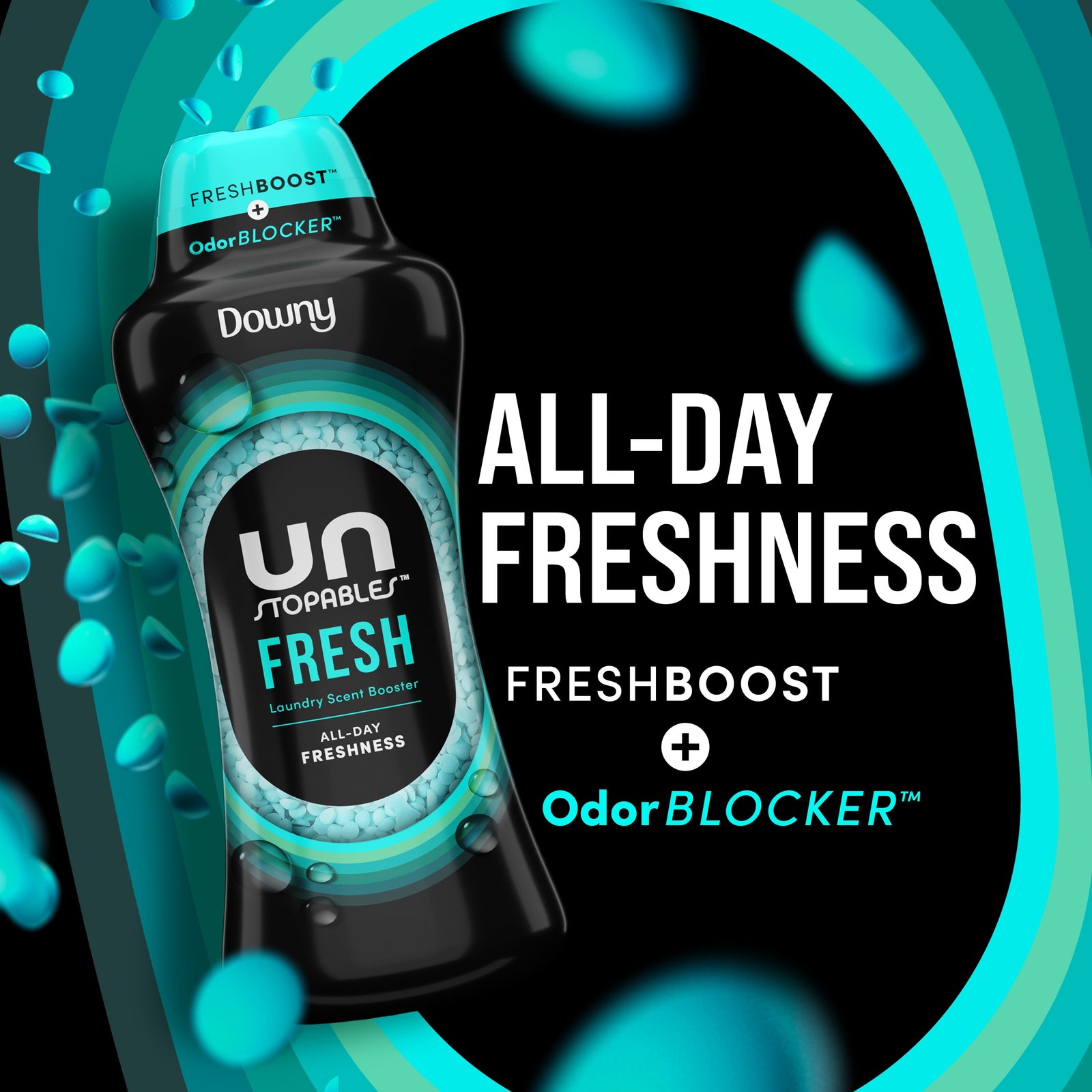Downy Unstopables In-Wash Scent Booster Laundry Beads, Fresh Scent, 24 oz gallery