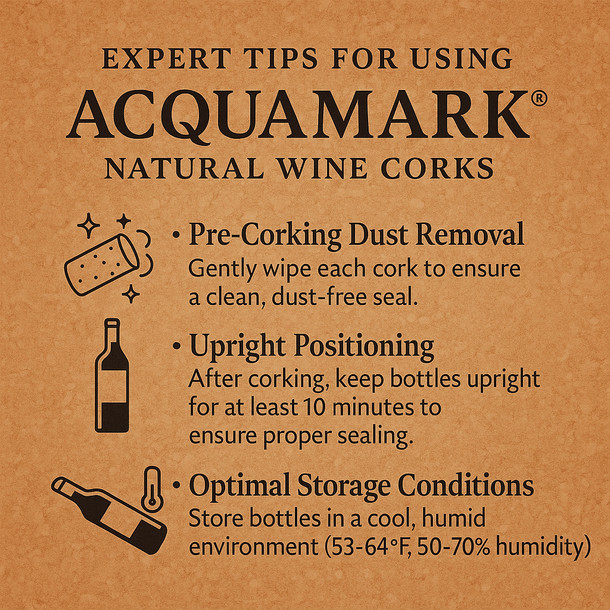 LD Carlson Acquamark® Natural Wine Corks 45 x 24mm 1000/bag gallery
