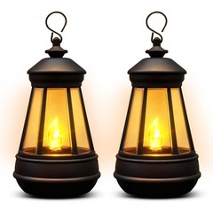 2 Pack Solar Lantern Lights Replacement Waterproof Outdoor Warm White