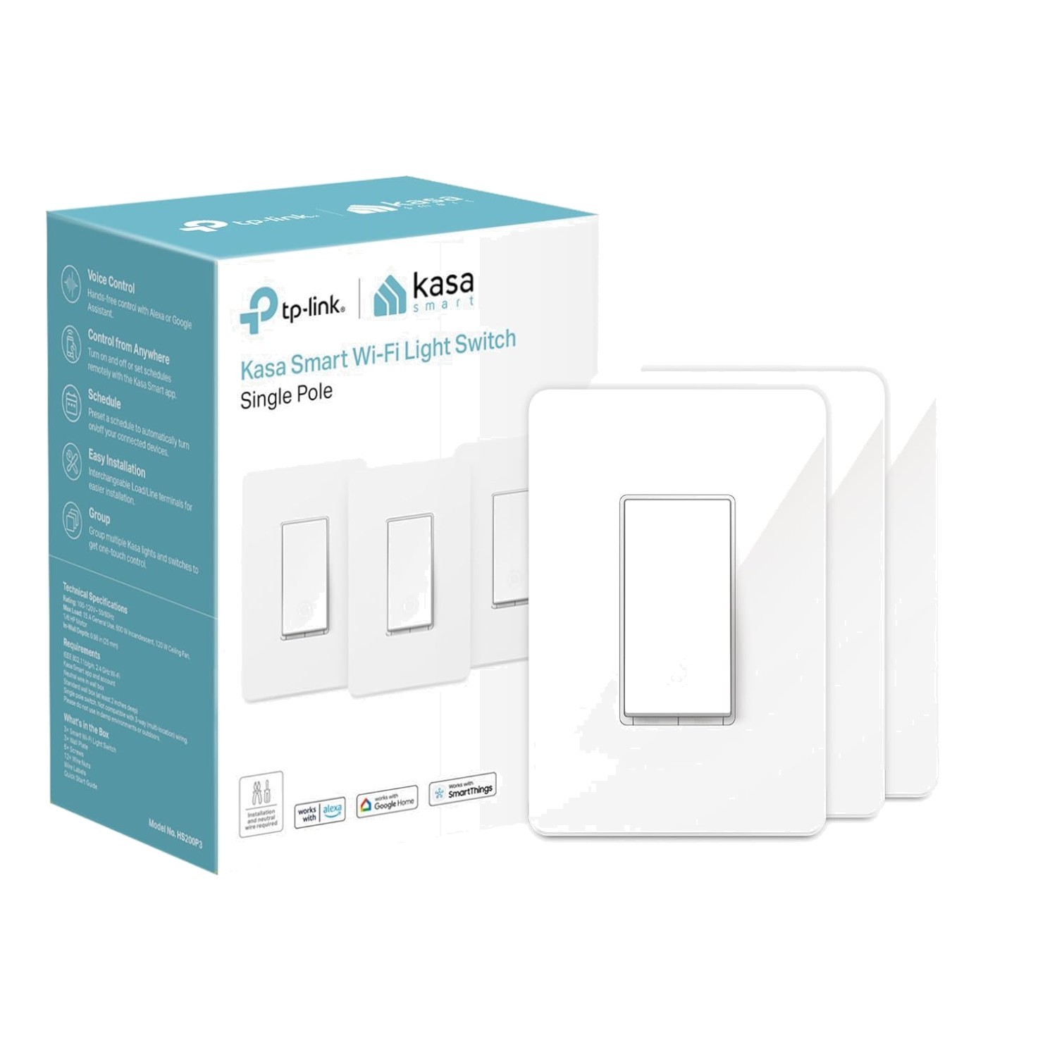 Automated Light Control Switch - 3 Pack, Voice & App Control, Safety Certified gallery