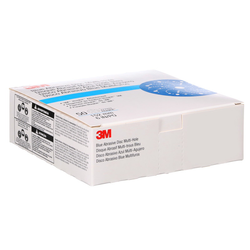 3M Hookit Blue Abrasive Disc 321U Multi-hole, 36181, 6 in, 400 gallery