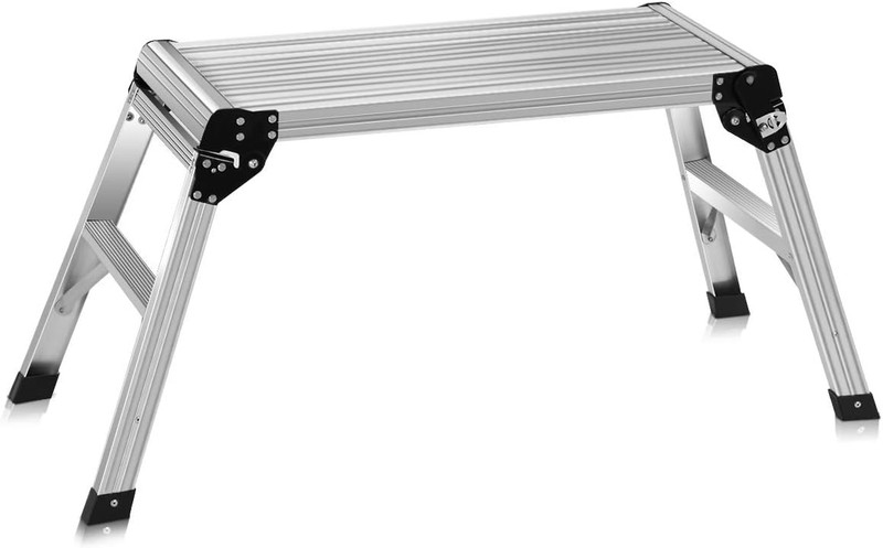 Giantex Work Platform Aluminum Step Ladder Drywall Safe CE Approved of Capacity gallery