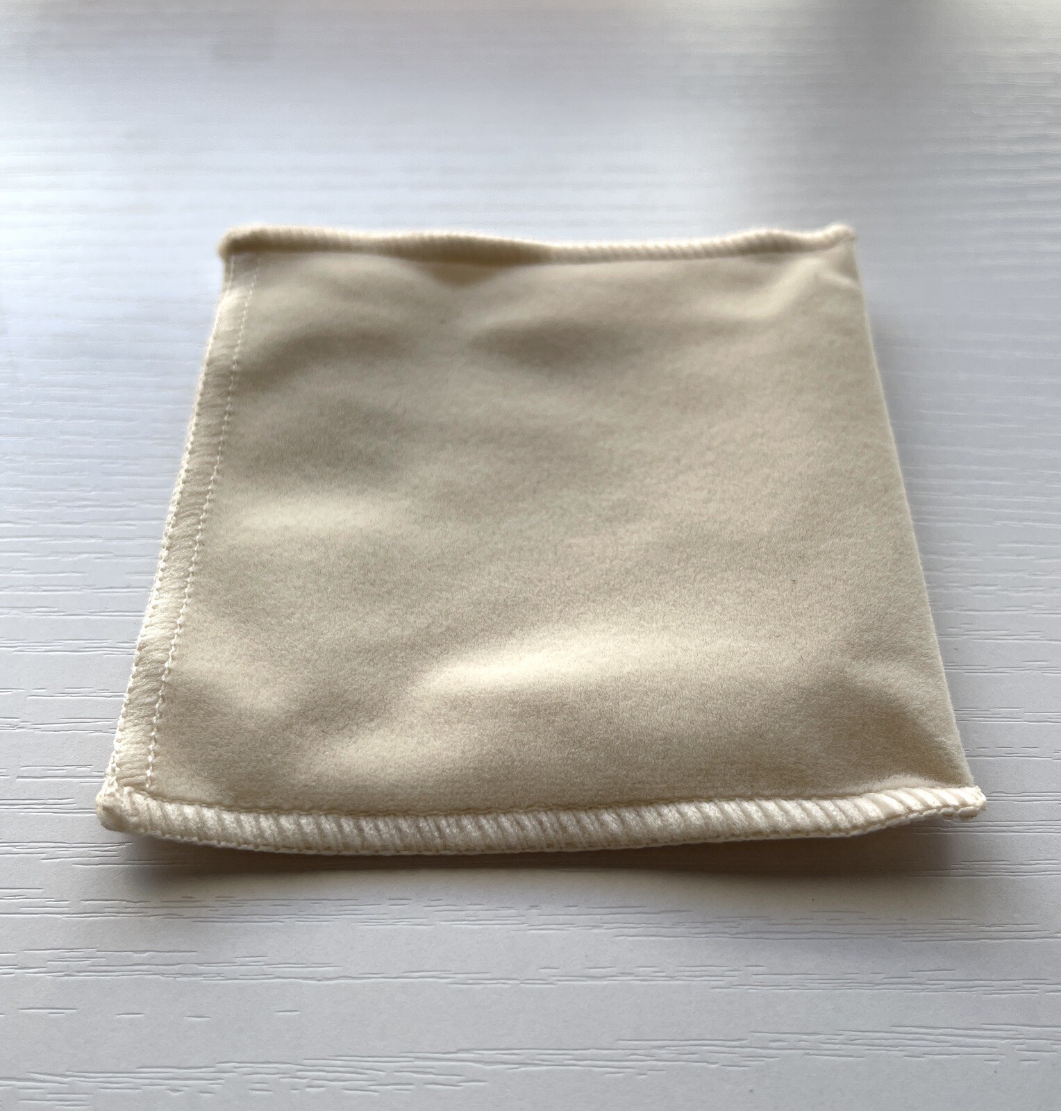 2 Gift Pouch Soft Ivory Off White Beige Velvet Bag 3.5 x 3.75" FAST SHIP gallery