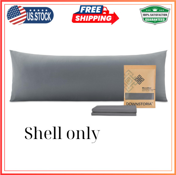 Body Pillow Cover, Ultra Soft Microfiber Long Pillowcase, 20x54 inch (Dark Gray) gallery