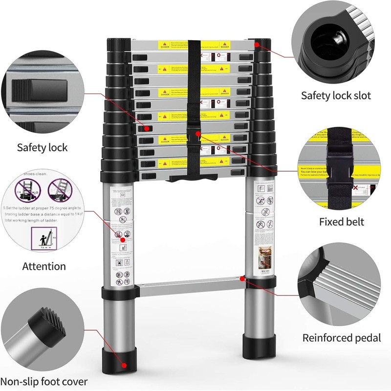 330lb Load Capacity Telescopic Extension Ladder gallery